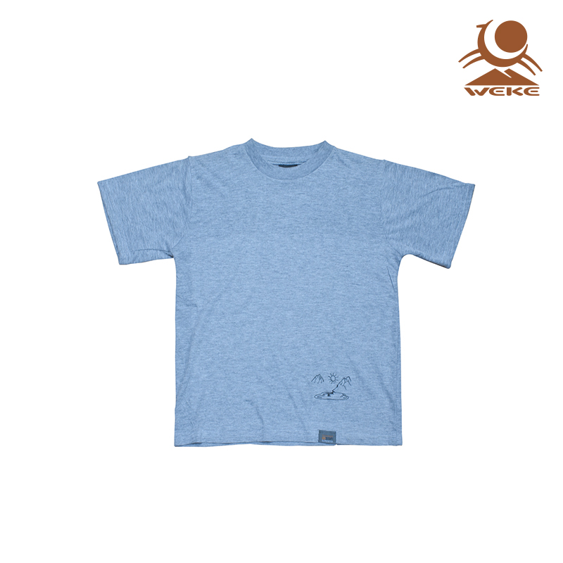 Polera isla infantil color celeste - WEKE